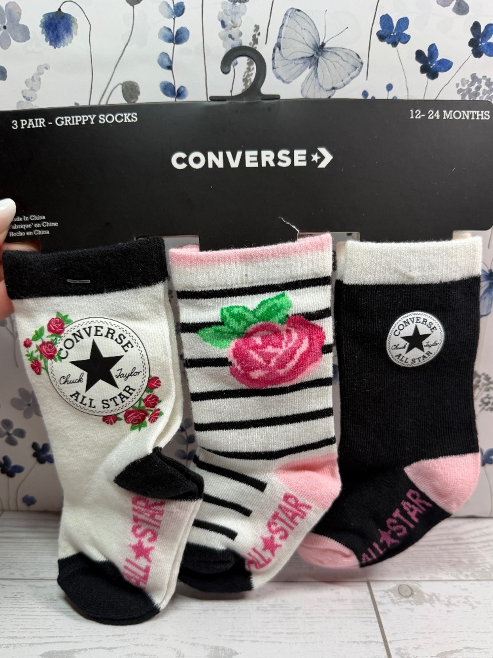 Converse Girl's Grippy Socks_3 PK